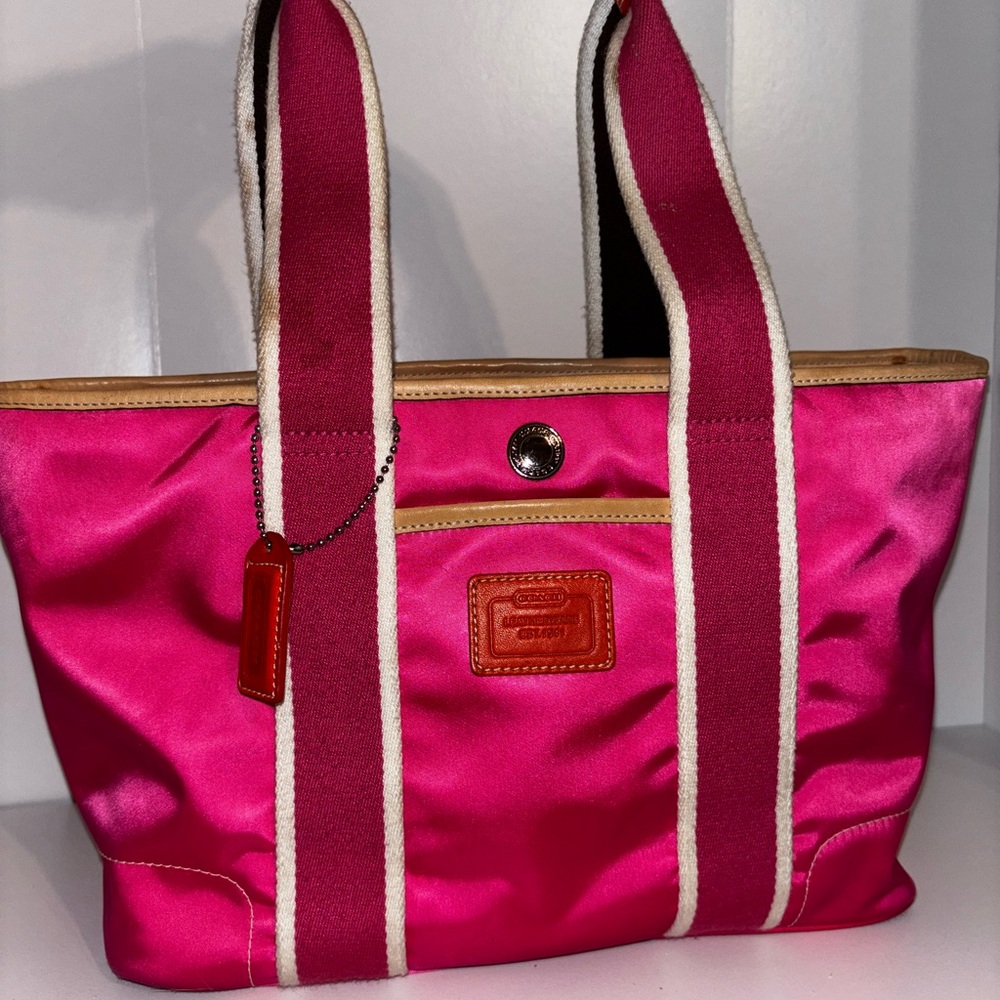 Pink Coach Tote